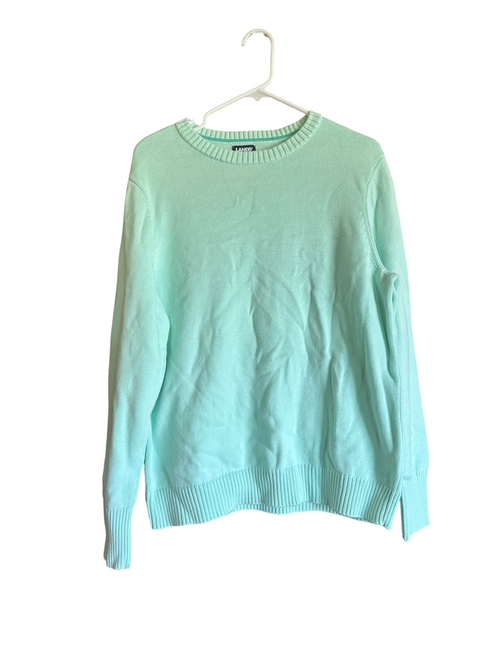 Lands' End Seafoam Crewneck Sweater - Women's